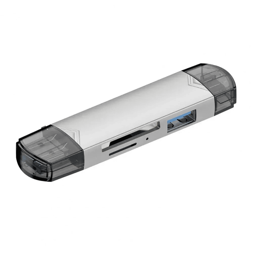 6-in-1 Multifunction USB 3.0 Card Reader Type-C/USB/TF/SD Flash Drive