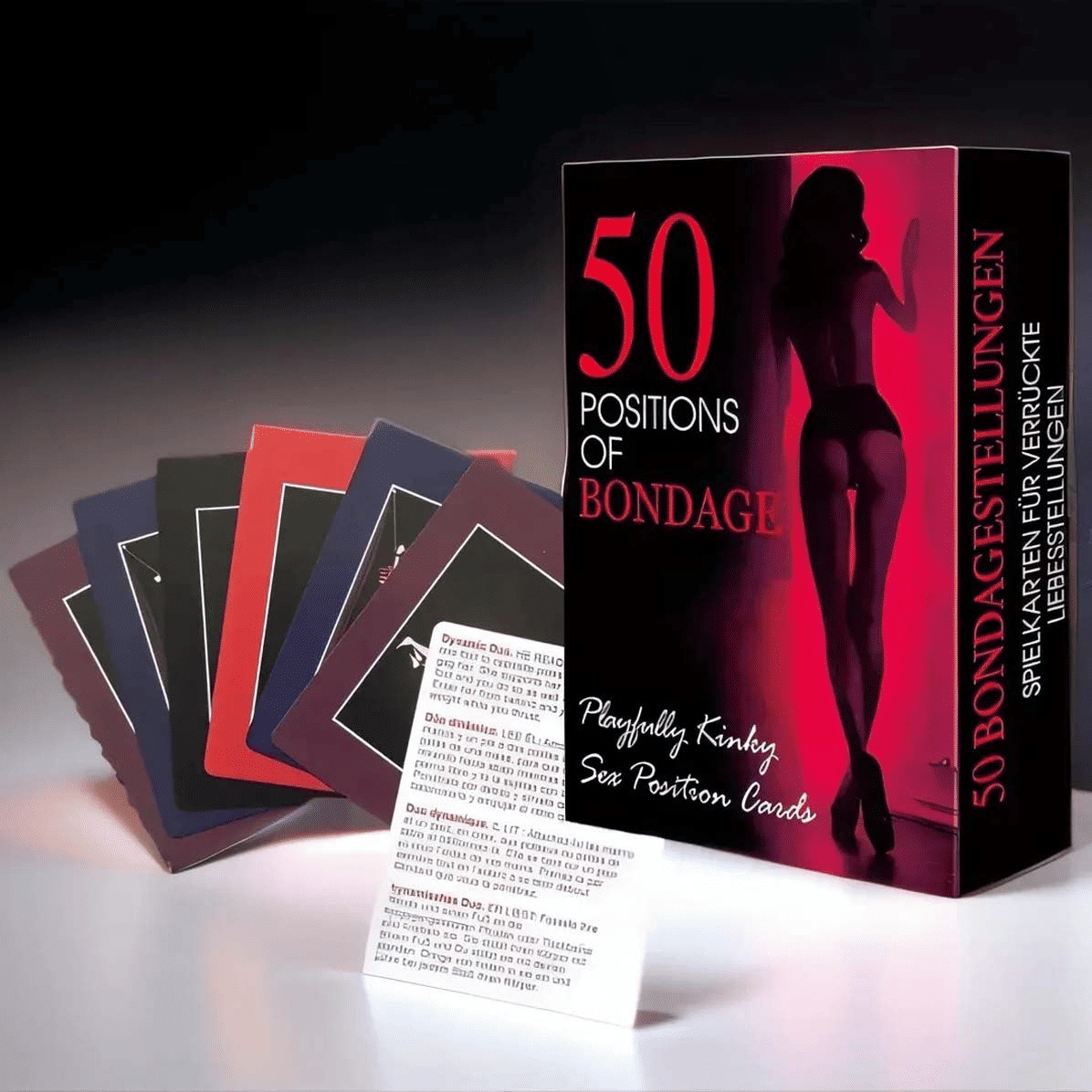 50 Fantasy Bondage Positions Couple Game Cards for Adult Intimate Fun