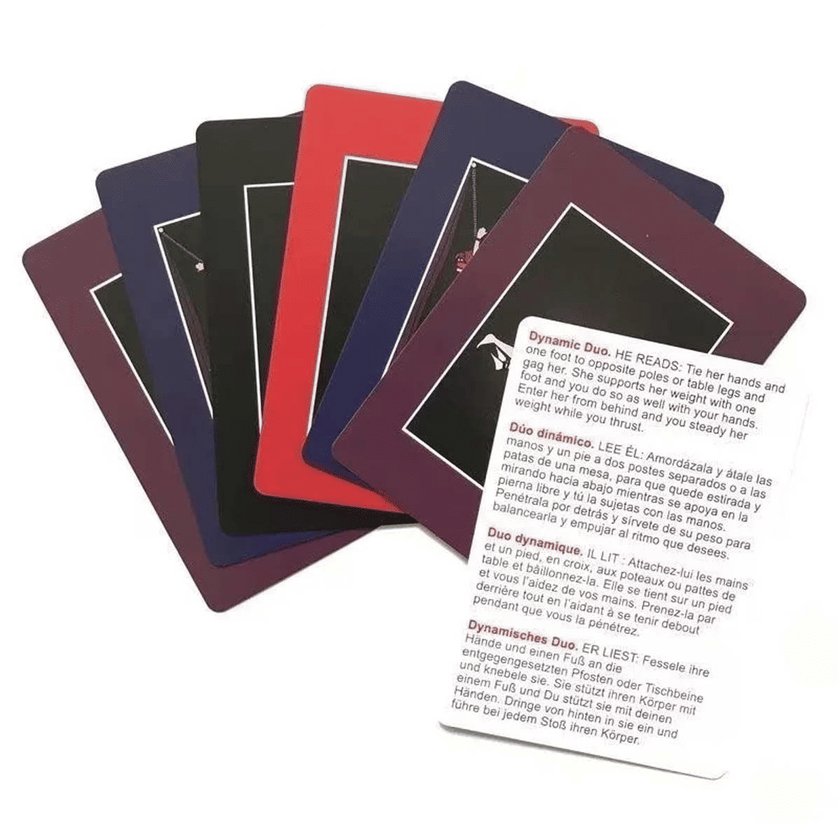 50 Fantasy Bondage Positions Couple Game Cards for Adult Intimate Fun