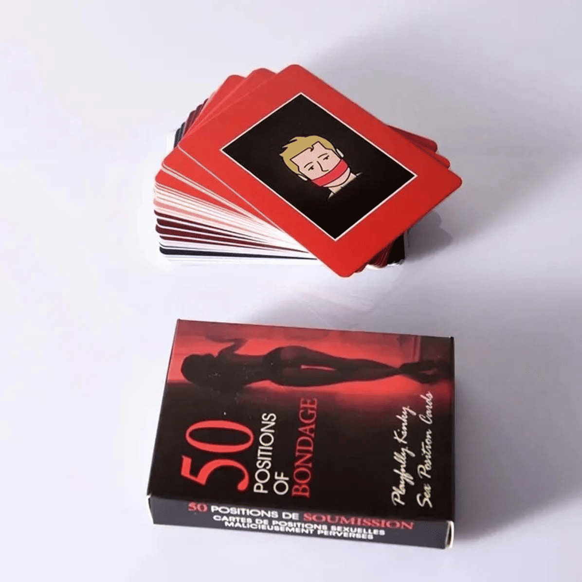 50 Fantasy Bondage Positions Couple Game Cards for Adult Intimate Fun