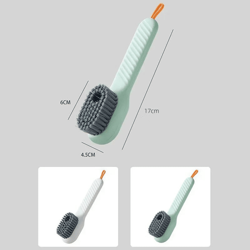 Automatic Liquid Discharge Soft Bristled Long Handle Cleaning Brush for Shoes