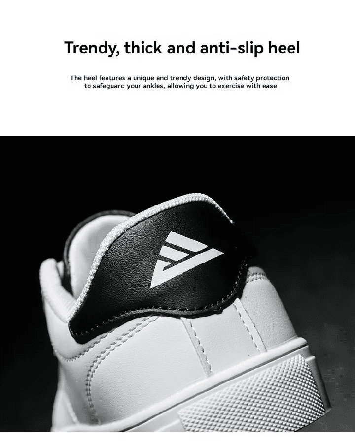 Baldur Breathable Low-Top Casual Sport Sneakers - Unisex White & Black Fashion