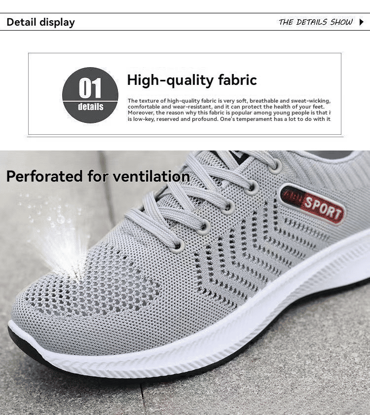 Freyr Unisex Breathable Non-Slip Athletic Running Shoes - Casual Gray