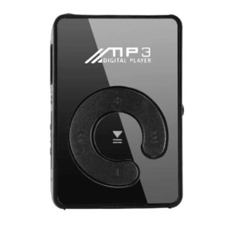 Compact Mirror Clip MP3 Player, Portable Hi-Fi Audio, SD/TF Card Support