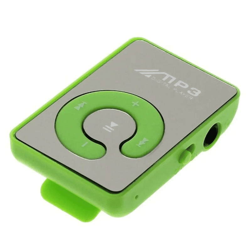 Compact Mirror Clip MP3 Player, Portable Hi-Fi Audio, SD/TF Card Support