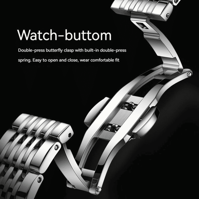 Luxury Men's Stainless Steel Dual Calendar Quartz Business Watch