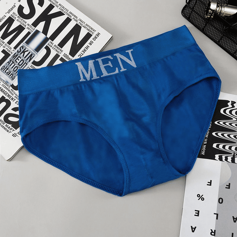 SXCHEN Men's Seamless Breathable Mid-Waist Briefs - 5 Pack Random Colors