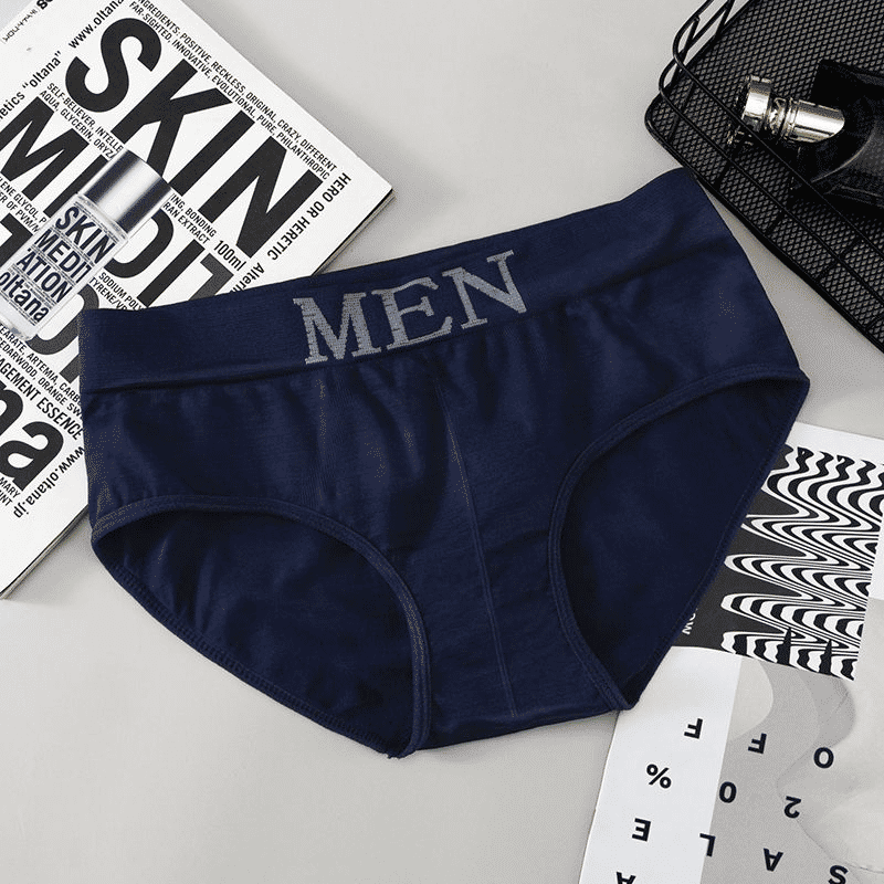 SXCHEN Men's Seamless Breathable Mid-Waist Briefs - 5 Pack Random Colors