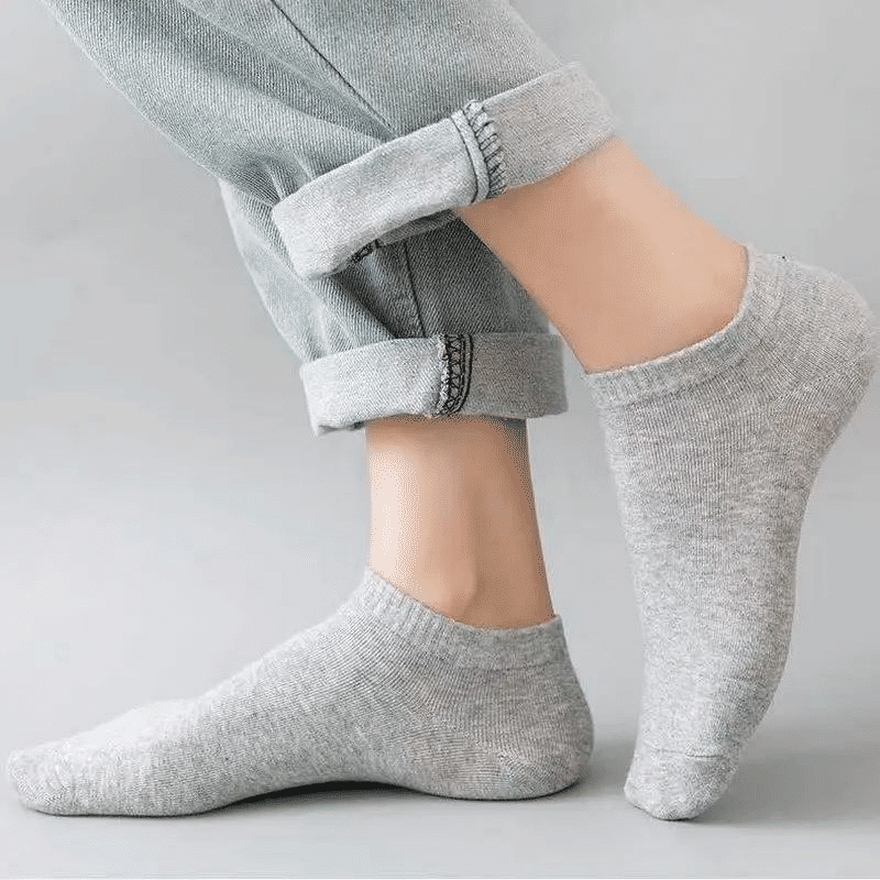 10 Pairs Unisex No-Show Ankle Socks: Breathable, Anti-Odor Comfort Fit
