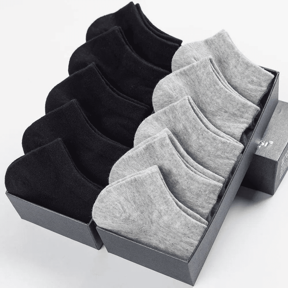 10 Pairs Unisex No-Show Ankle Socks: Breathable, Anti-Odor Comfort Fit