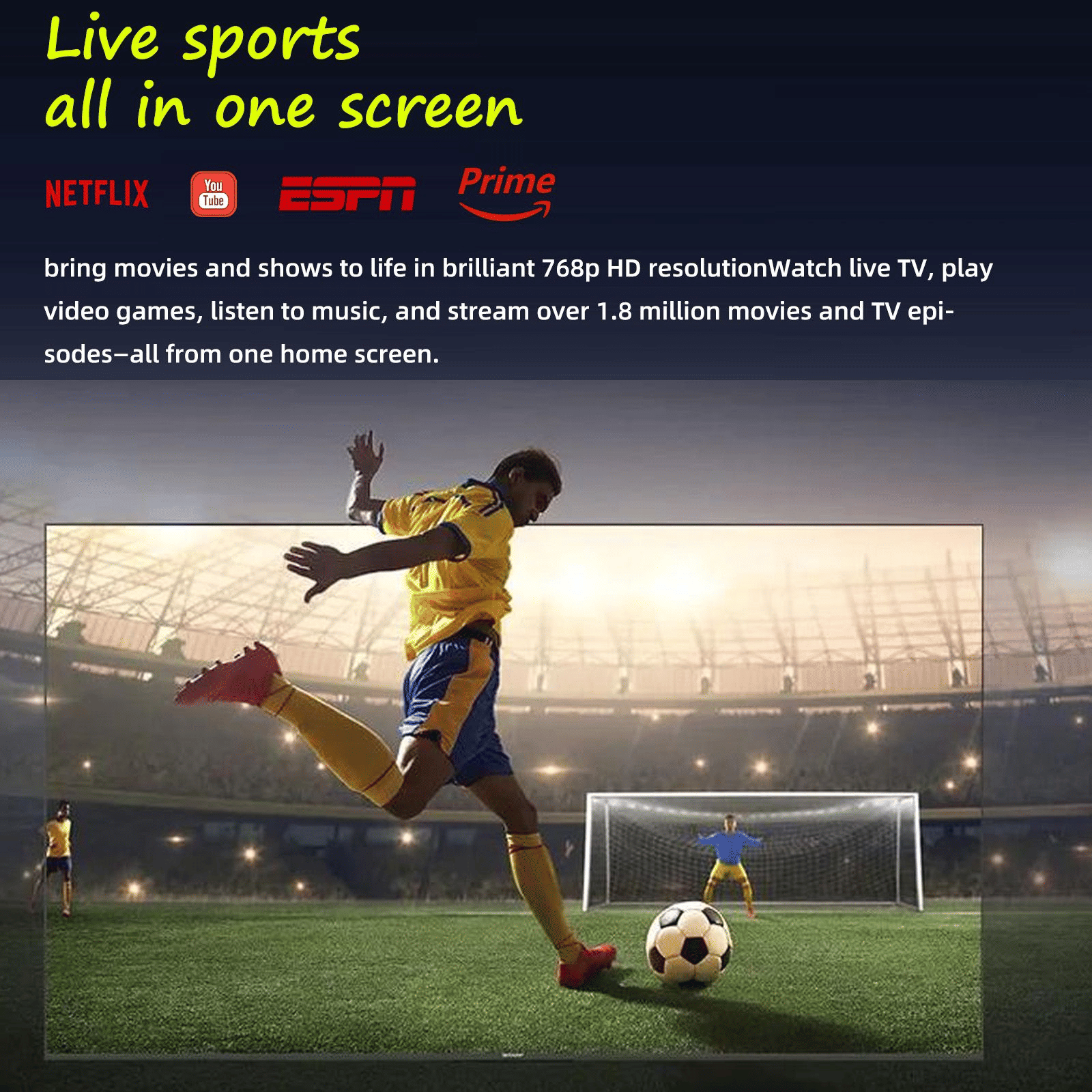 Vitron 32-inch Frameless Smart HD Android 11 TV with Netflix Bluetooth DVB-T2