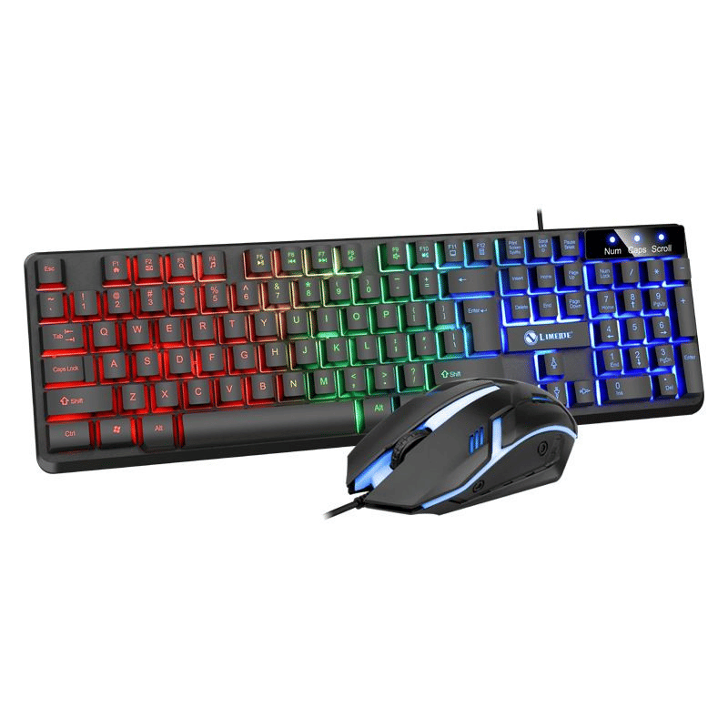 Luminous RGB Gaming Keyboard and Mouse Set | Mechanical Feel Esports Combo