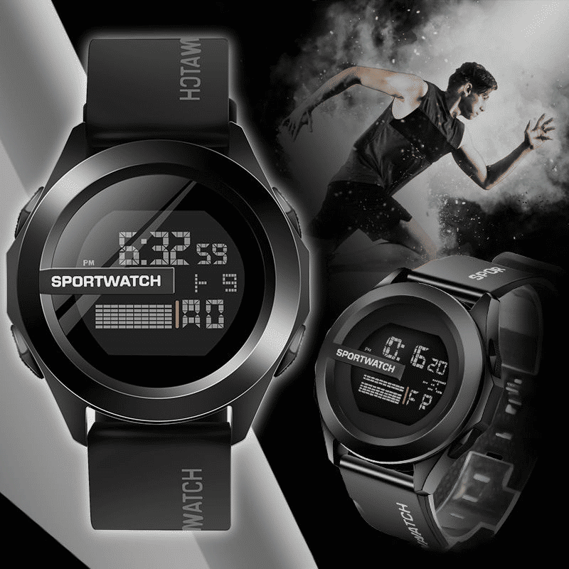 Men's Waterproof Digital Sport Watch with LED Luminous Display