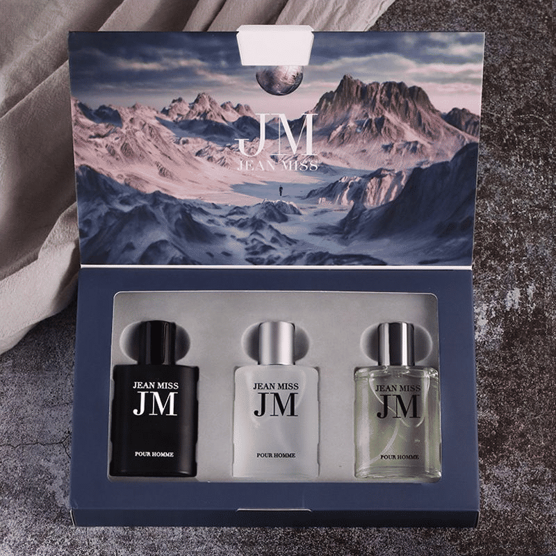 3PCS Men's Floral Woody Perfume Set Long-Lasting Fragrance Gift Box