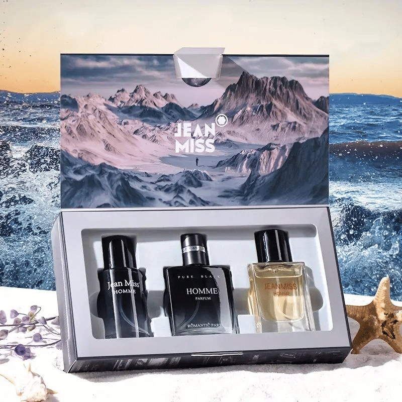Generic 3-Bottle Men's Cologne Gift Set Fruity Long-Lasting Fragrance