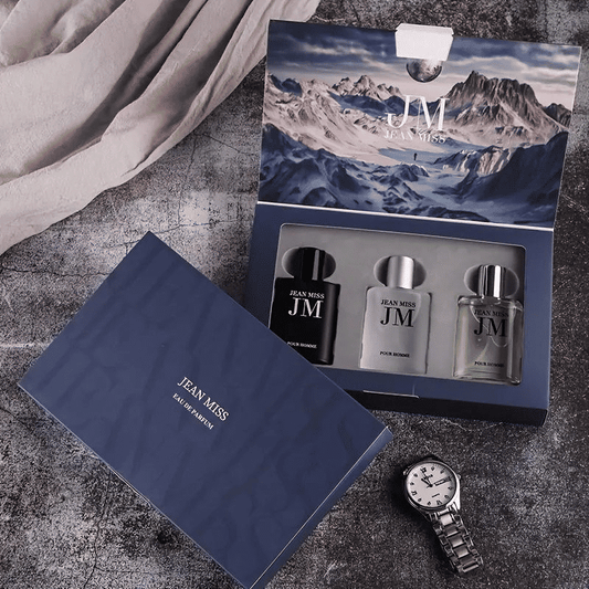 3PCS Men's Floral Woody Perfume Set Long-Lasting Fragrance Gift Box
