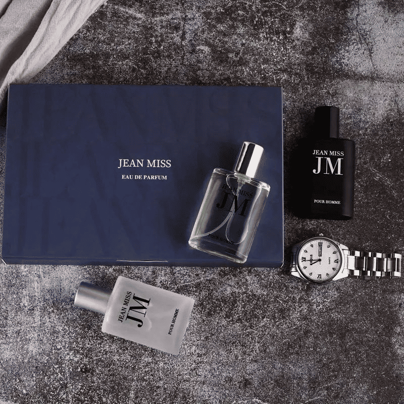 3PCS Men's Floral Woody Perfume Set Long-Lasting Fragrance Gift Box