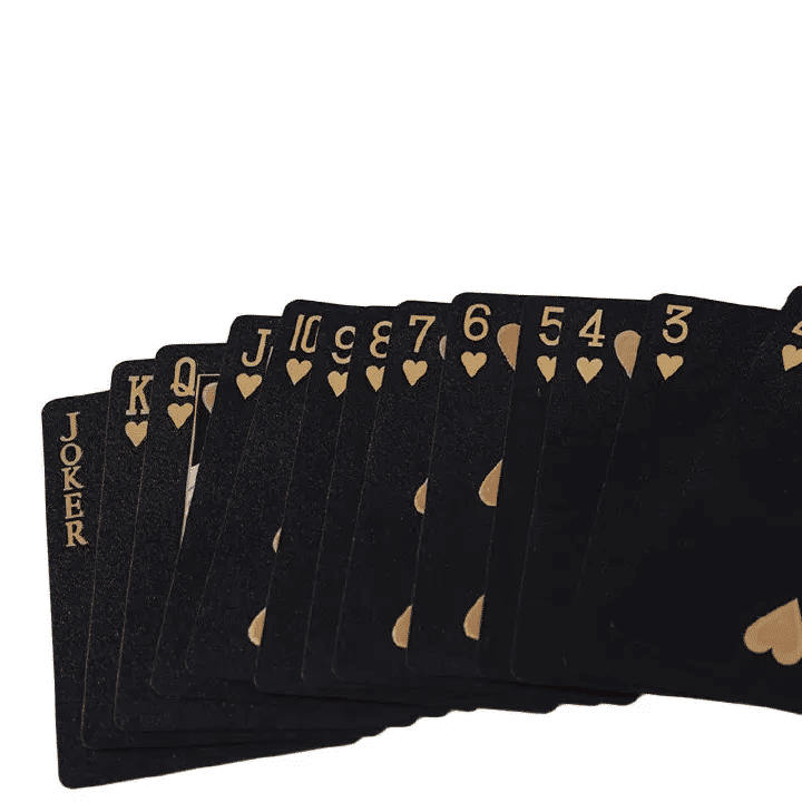 Black Gold Waterproof Playing Cards Poker Set with Case