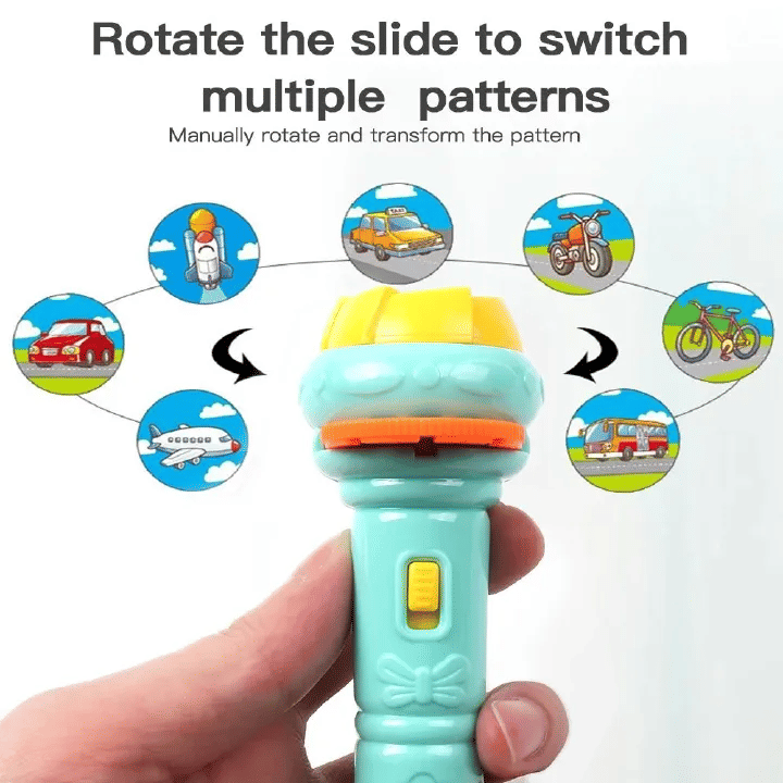 Generic Cartoon Projection Flashlight 80 Patterns Kids Projector Toy
