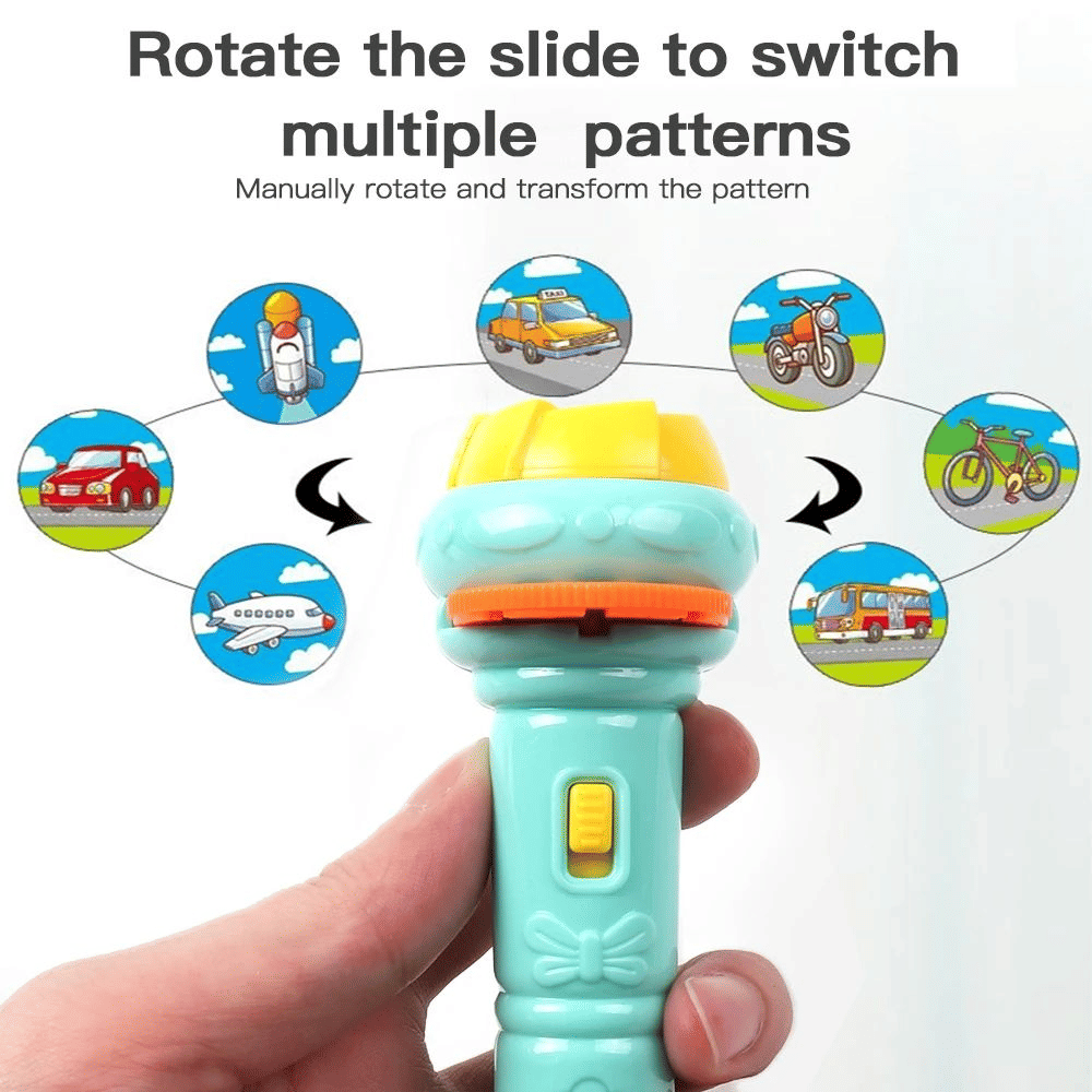 Generic Cartoon Projection Flashlight 80 Patterns Kids Projector Toy