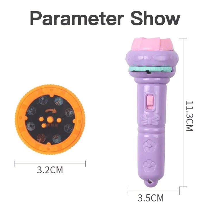 Generic Cartoon Projection Flashlight 80 Patterns Kids Projector Toy