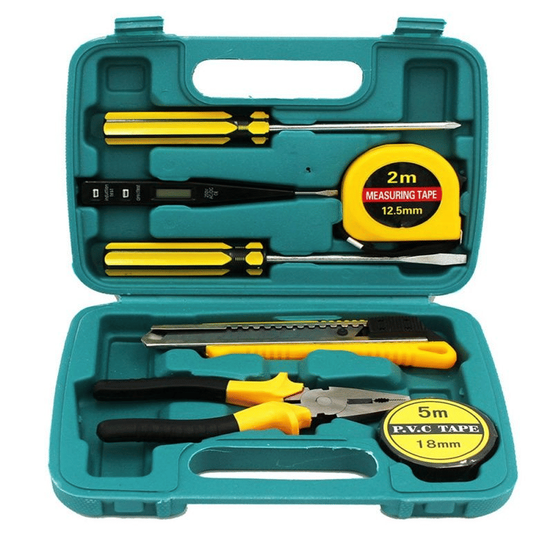 Generic 8-in-1 Household Toolbox Set with Hand Tools