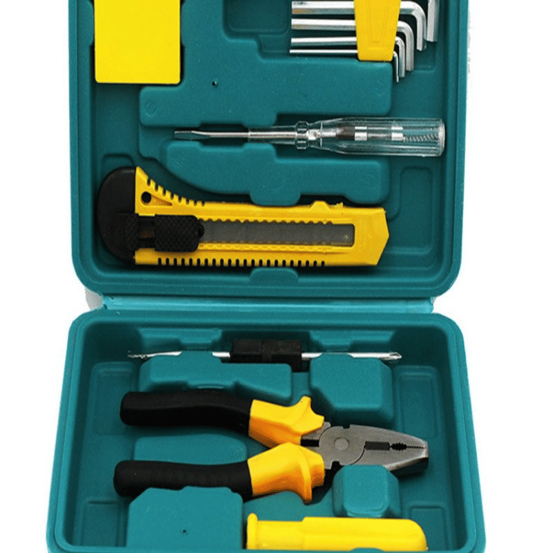 Generic 8-in-1 Household Toolbox Set with Hand Tools