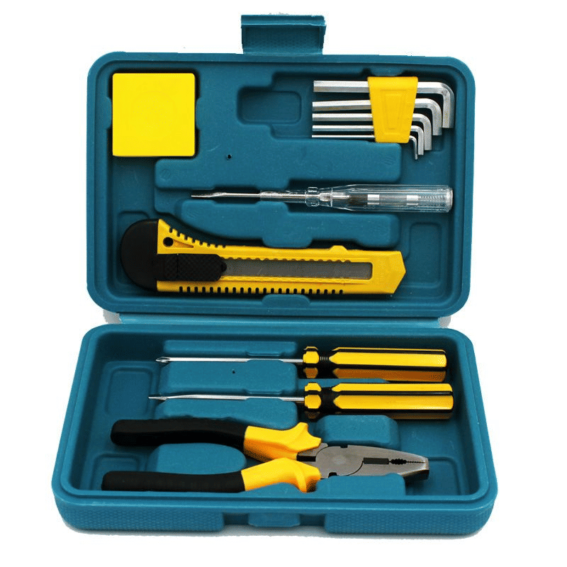 Generic 8-in-1 Household Toolbox Set with Hand Tools