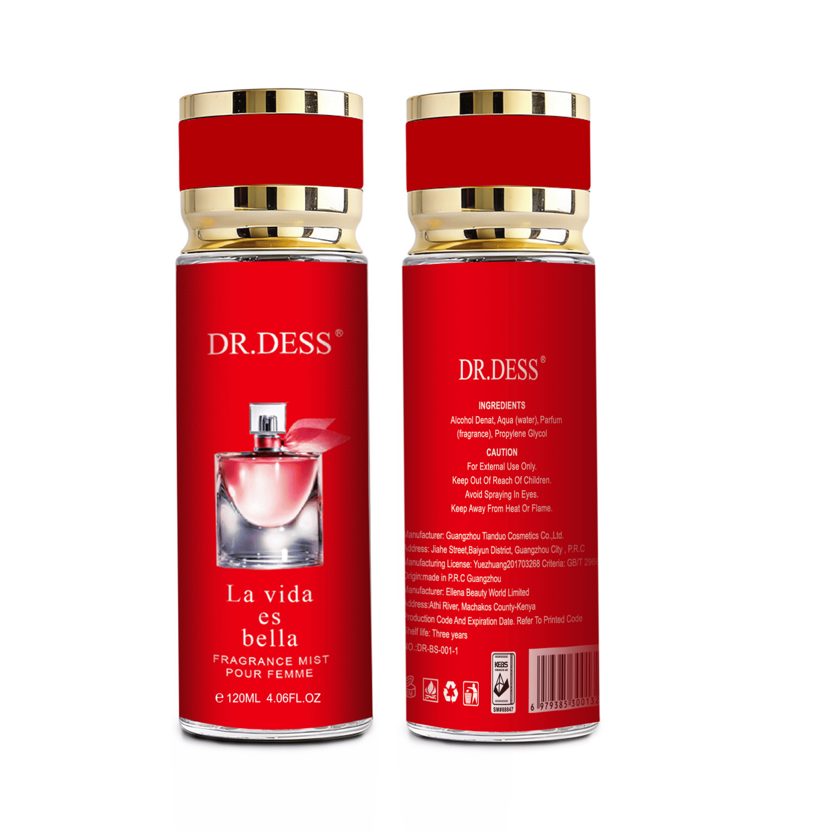 DR.DESS La Vida Es Bella Body Mist Floral Fruity 250ml