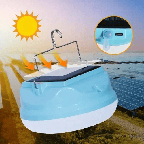 Generic DP Light Solar Rechargeable LED Bulb Waterproof Portable with Hook
