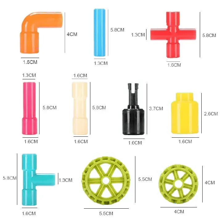 150-Piece STEM Educational Tube Pipe Building Blocks Toy Set