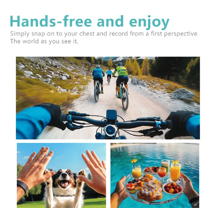 Mini 2.7K Thumb Action Camera 1080P Pocket Sport Cam Black
