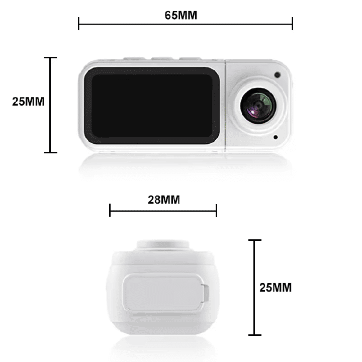 Mini 2.7K Thumb Action Camera 1080P Pocket Sport Cam Black