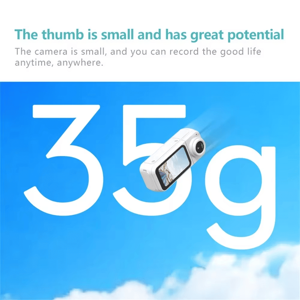 Mini 2.7K Thumb Action Camera 1080P Pocket Sport Cam Black