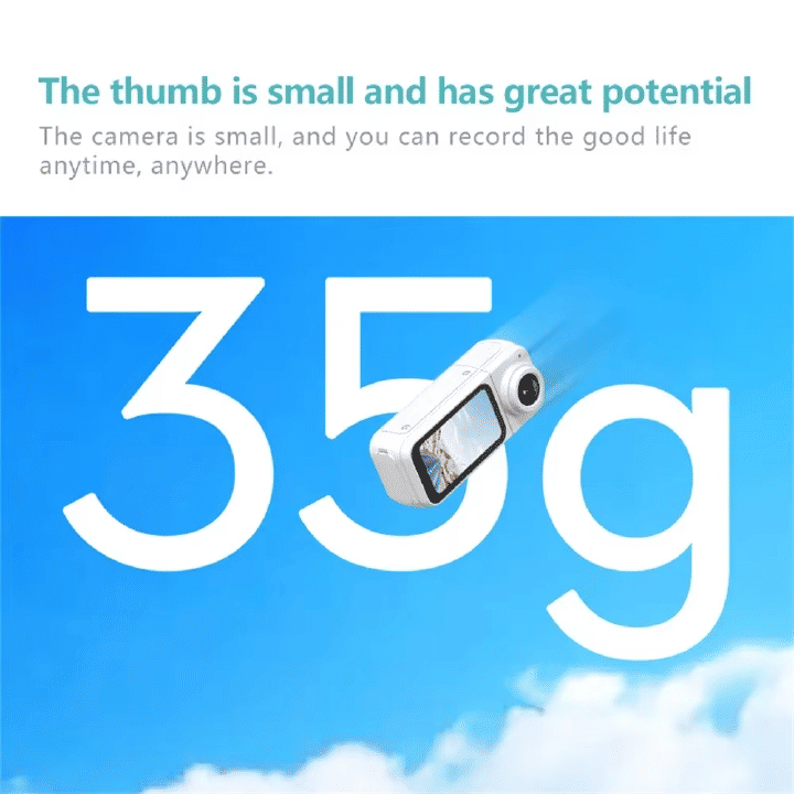 Mini 2.7K Thumb Action Camera 1080P Pocket Sport Cam Black