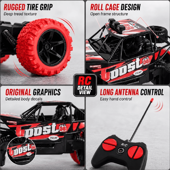 4-Channel RC Off-Road Climbing Car Toy for Kids 8+ Years