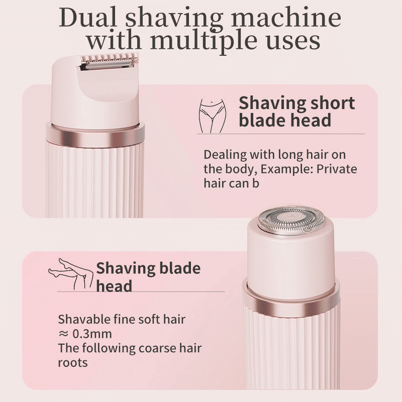 2-in-1 Women's Electric Shaver for Face, Bikini and Body