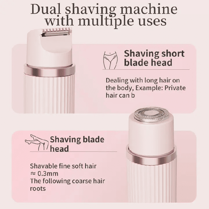 2-in-1 Women's Electric Shaver for Face, Bikini and Body
