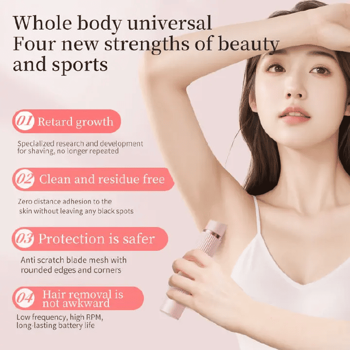 2-in-1 Women's Electric Shaver for Face, Bikini and Body