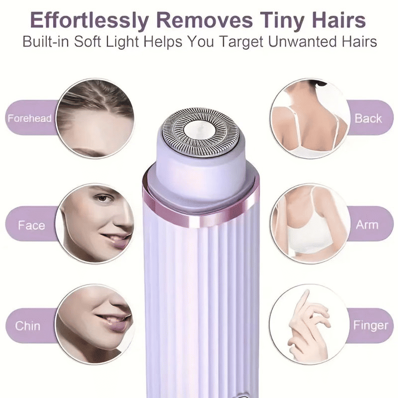 2-in-1 Women's Electric Shaver for Face, Bikini and Body