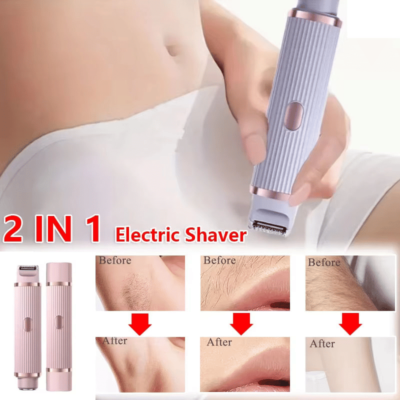 2-in-1 Women's Electric Shaver for Face, Bikini and Body