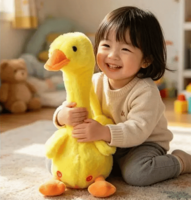 Dancing Talking Duck Plush Toy Mimicking Recording Singing Doll Yellow