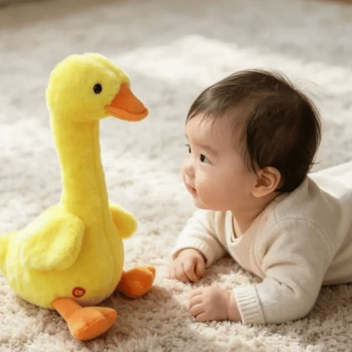 Dancing Talking Duck Plush Toy Mimicking Recording Singing Doll Yellow