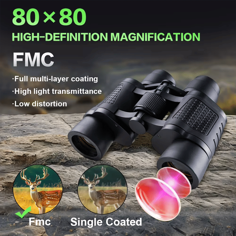 Generic 80x80 10x Magnification Professional HD Binoculars Hunting Telescope