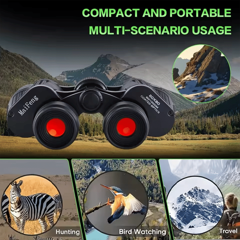 Generic 80x80 10x Magnification Professional HD Binoculars Hunting Telescope
