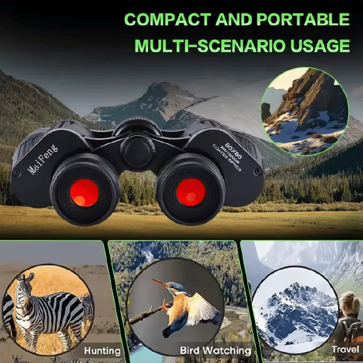 Generic 80x80 10x Magnification Professional HD Binoculars Hunting Telescope