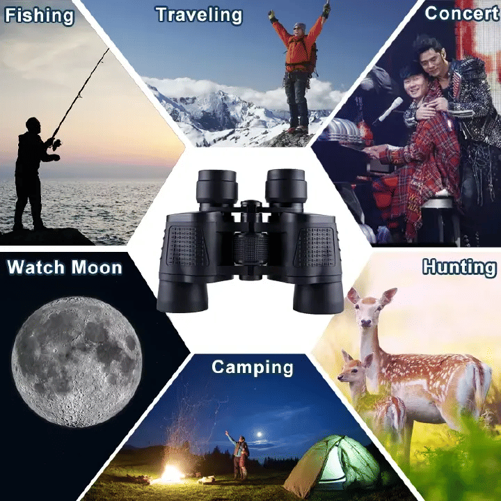 Generic 80x80 10x Magnification Professional HD Binoculars Hunting Telescope