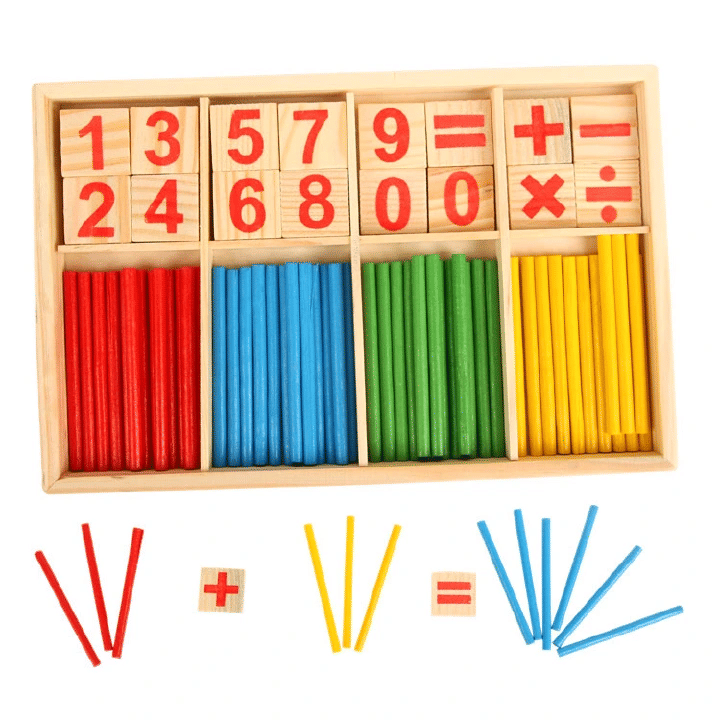 Children's Math Counting Sticks Educational Learning Toy Set