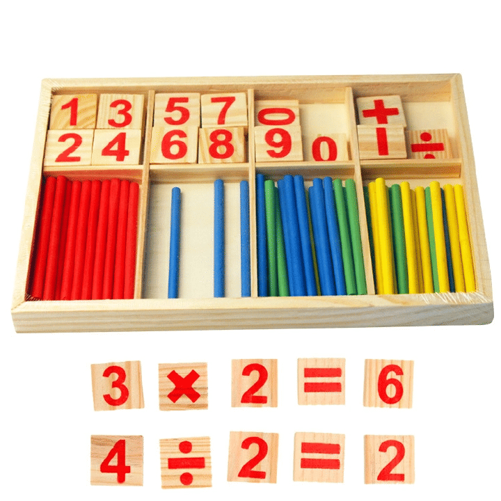 Children's Math Counting Sticks Educational Learning Toy Set
