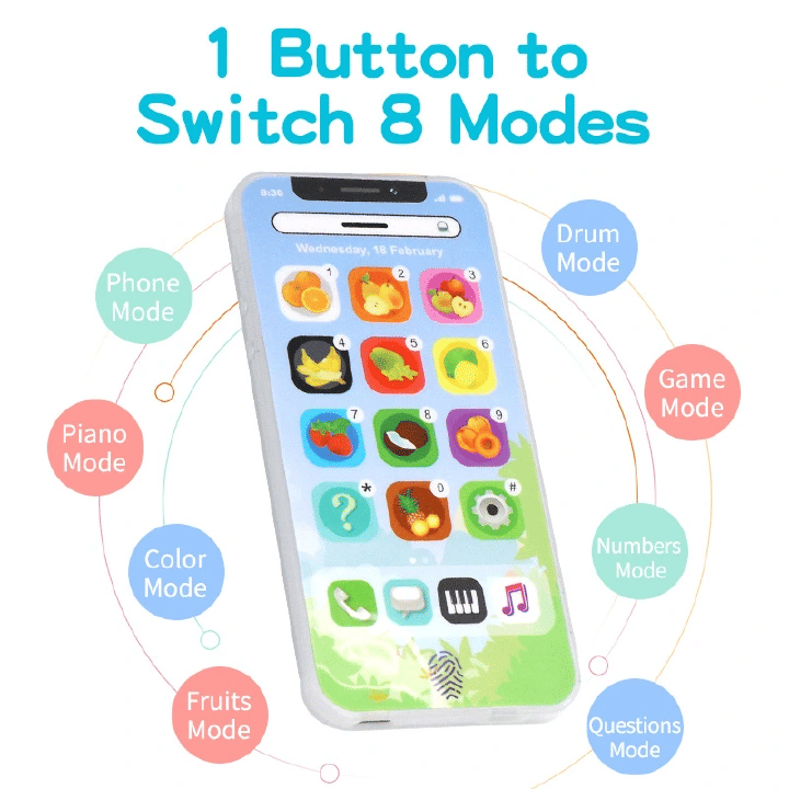 ZY Charm Educational Toy Phone for Kids with Music Lights